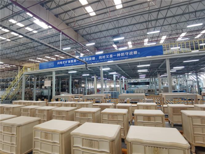 美克国际家居用品股份有限公司的实木家具智能制造工厂.